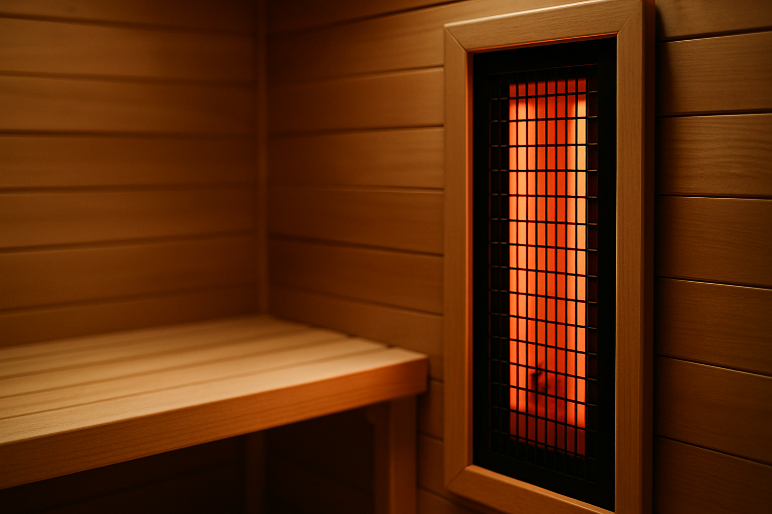 Moderne Infrarotsauna in einem stilvollen Badezimmer