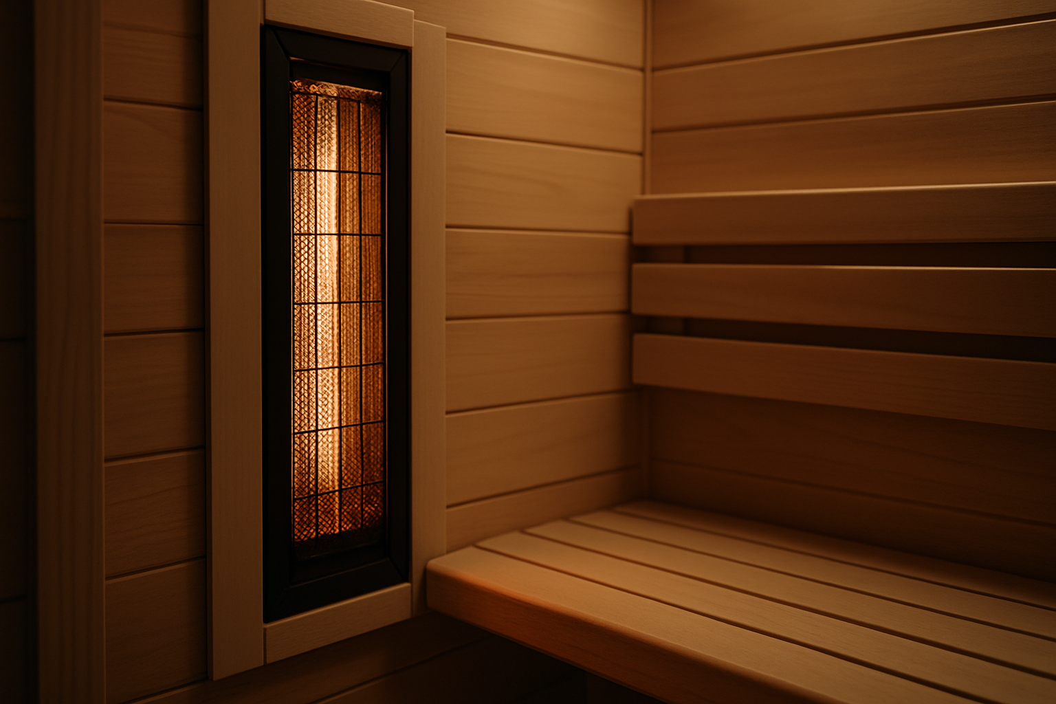 Person genießt entspannt eine optimal temperierte Infrarotsauna-Sitzung